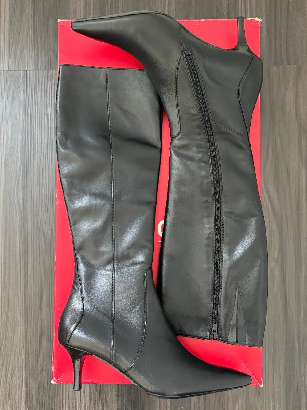 HOGL Kitten Heel Pointed Toe Knee Boots